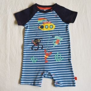 NEW lily & jack nautical striped raglan sleeve romper playsuit 3-6 months baby